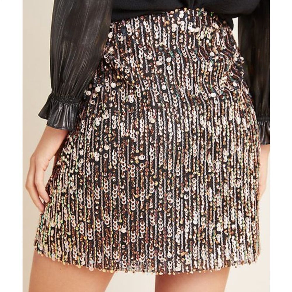Anthropologie Corey Lynn Calter Sequined Miniskirt Size Small NWT - Picture 3 of 11